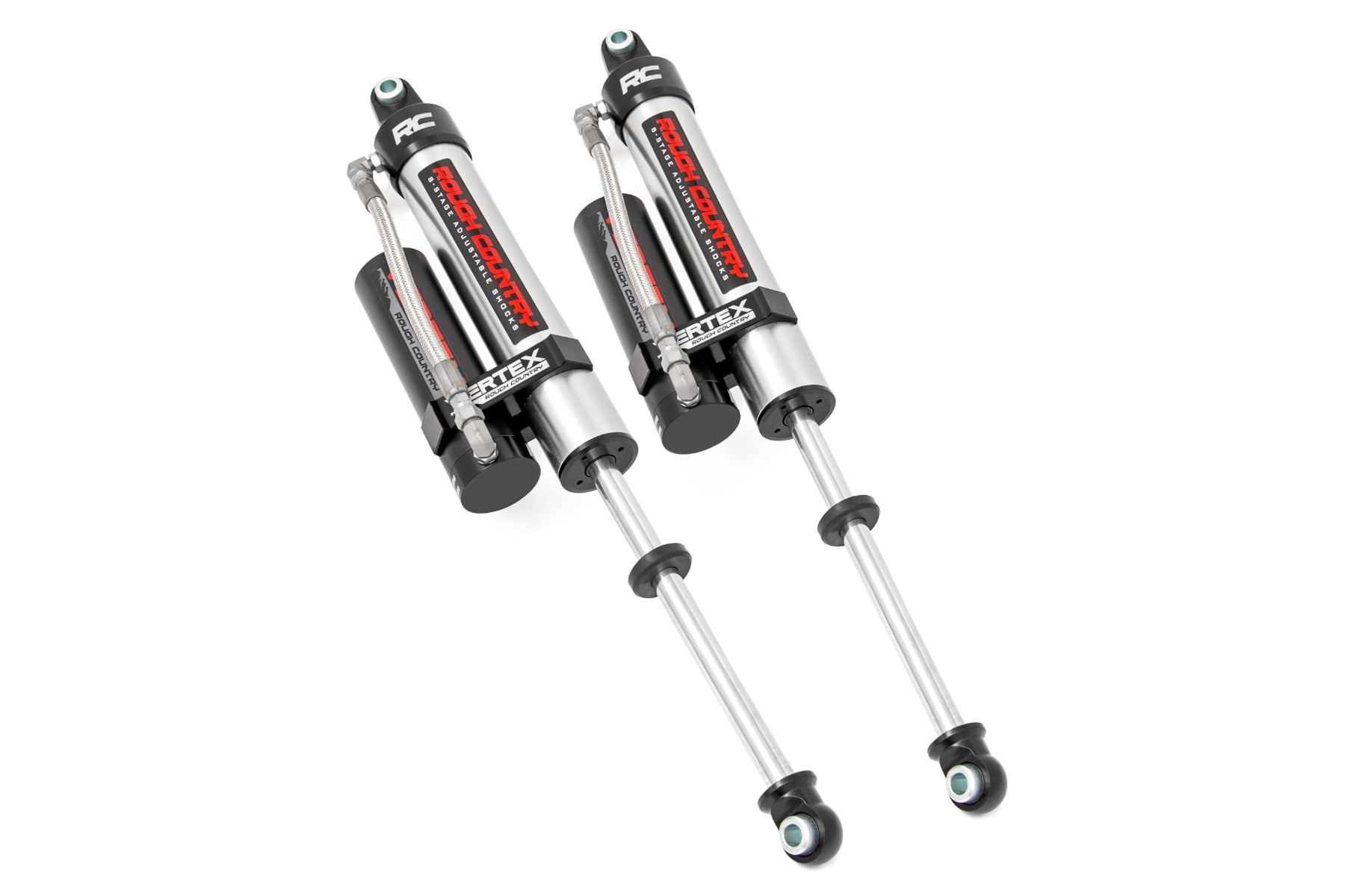 Rough Country Vertex 2.5 Adjustable Rear Shocks for Chevy 2500 HD / 3500 HD