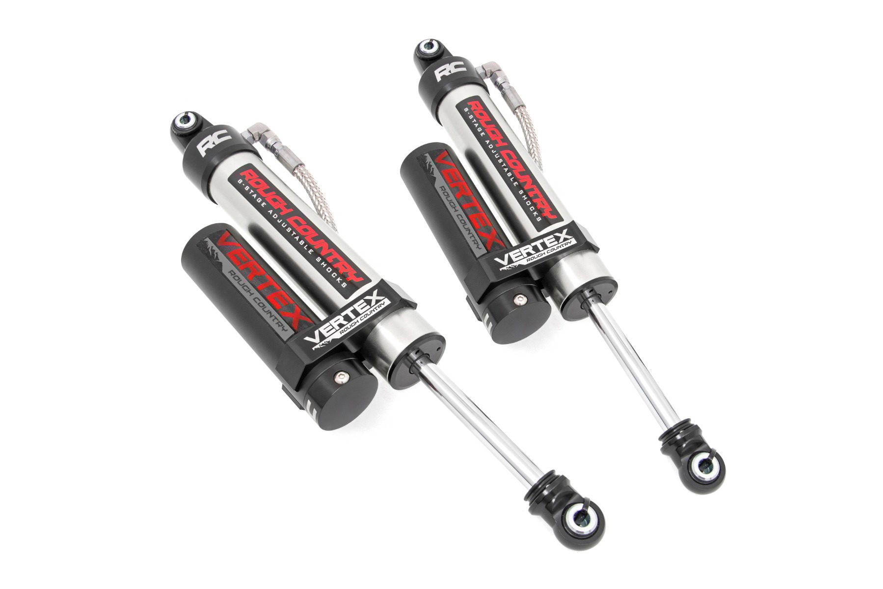 Rough Country Vertex 2.5 Remote Reservoir Rear Shocks for 2-3.5 in of Lift