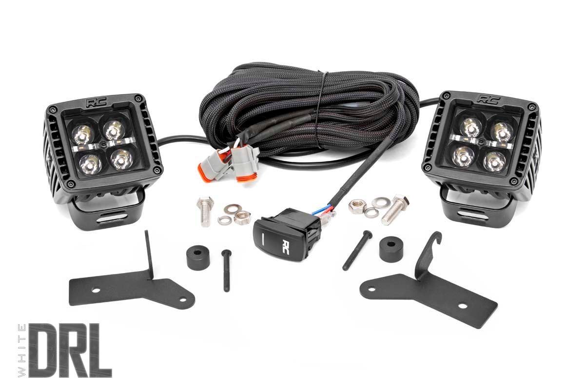 Rough Country Ditch Light Kit with DRL for Jeep Wrangler