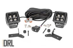 Amber DRL Ditch Light Kit for Jeep Wrangler (2018-2025), Rough Country 70052DRLA