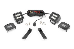 Black Series 2-Inch Ditch Light Kit for Jeep Cherokee (2014-2021), Rough Country 70079