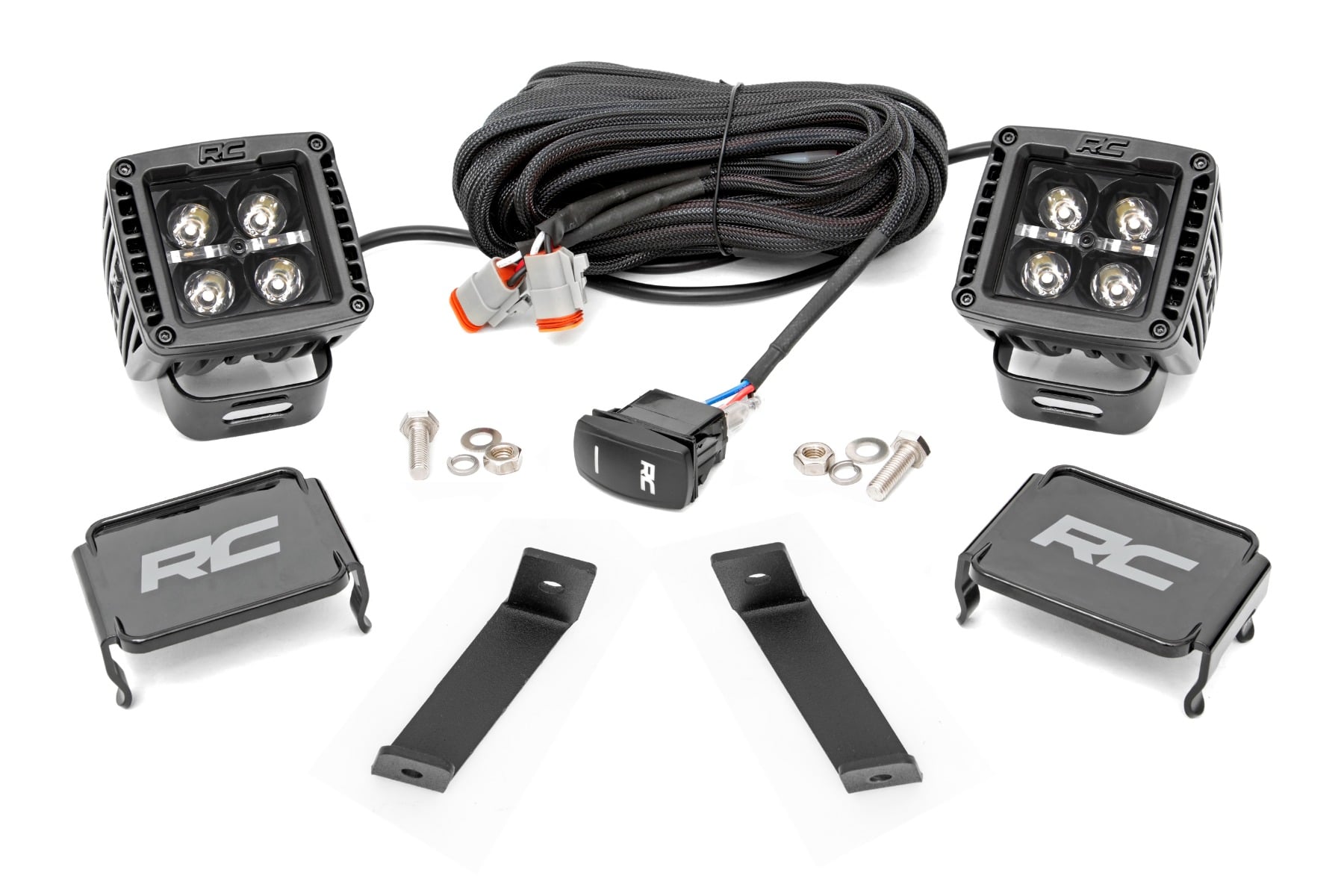 Rough Country Black Series LED Ditch Light Kit for Jeep Cherokee KL