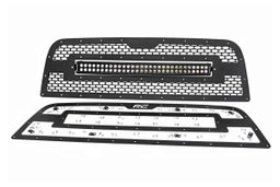 Mesh Grille with 30-Inch LED Light Bar for Ram 2500/3500 (2013–2018), view 2, Rough Country 70152