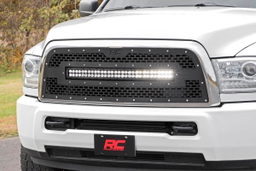 Mesh Grille with 30-Inch LED Light Bar for Ram 2500/3500 (2013–2018), view 3, Rough Country 70152