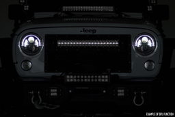 Amber DRL LED Mesh Grille for GMC Sierra 1500 (2014–2015), view 5, Rough Country 70190BDA