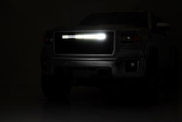 Amber DRL LED Mesh Grille for GMC Sierra 1500 (2014–2015), view 6, Rough Country 70190BDA