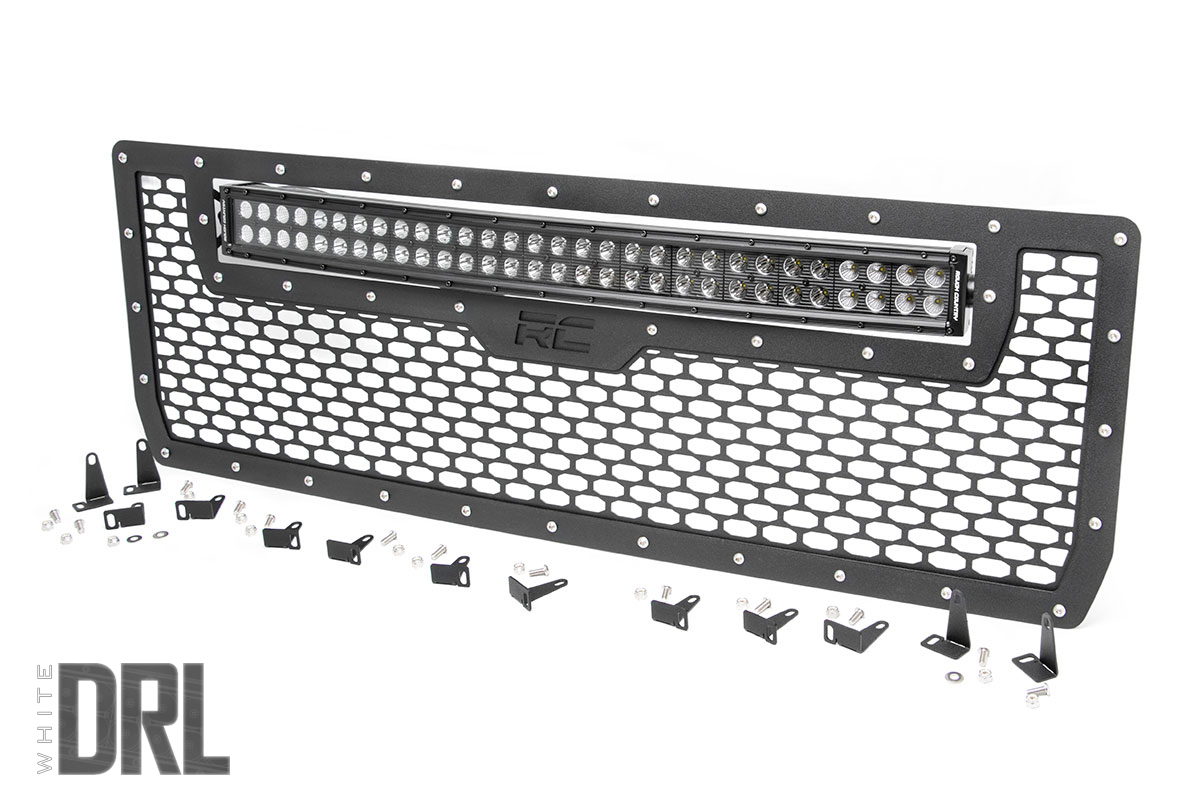 Rough Country Cool White DRL LED Mesh Grille for GMC Sierra 1500