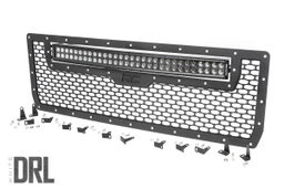 Cool White DRL LED Mesh Grille for GMC Sierra 1500 (2014–2015), Rough Country 70190DRL