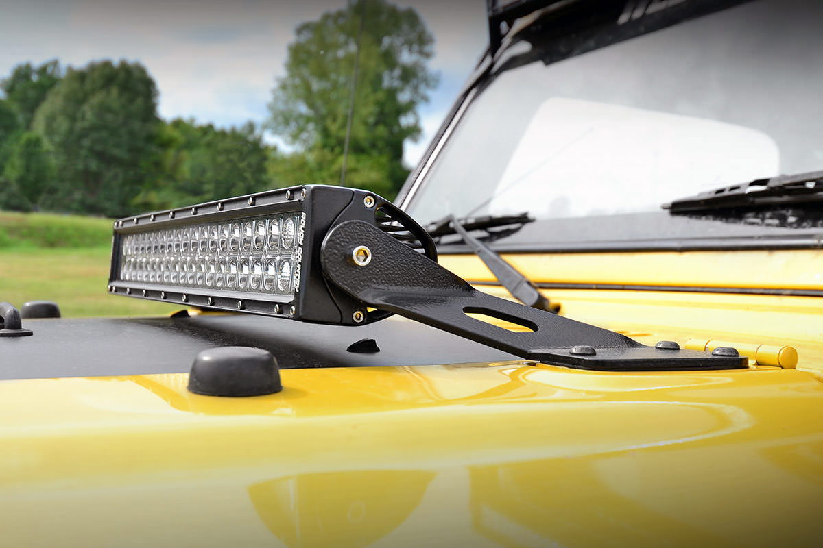 Rough Country 20-Inch LED Light Bar Mounts for Jeep Wrangler 4WD