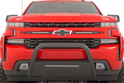 10-Inch Black Series Flood LED Light Bar (8000 Lumens) shown installed, Rough Country 70410ABL