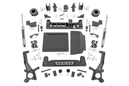 4-Inch Lift Kit with N3 Shocks for 2022–2025 Toyota Tundra dimension diagram, Rough Country 70430