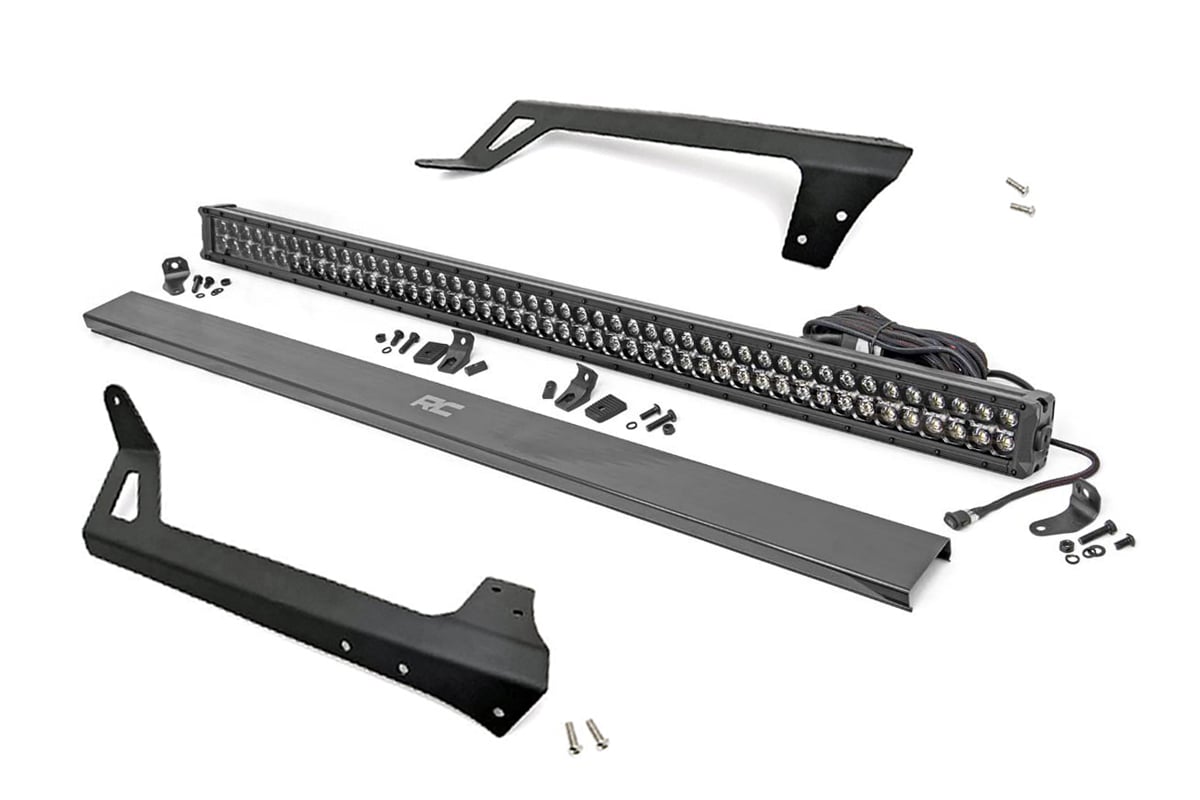 50-Inch Amber DRL LED Light Bar Kit for Jeep Wrangler (2007-2017) — Rough Country 70504BLDRLA