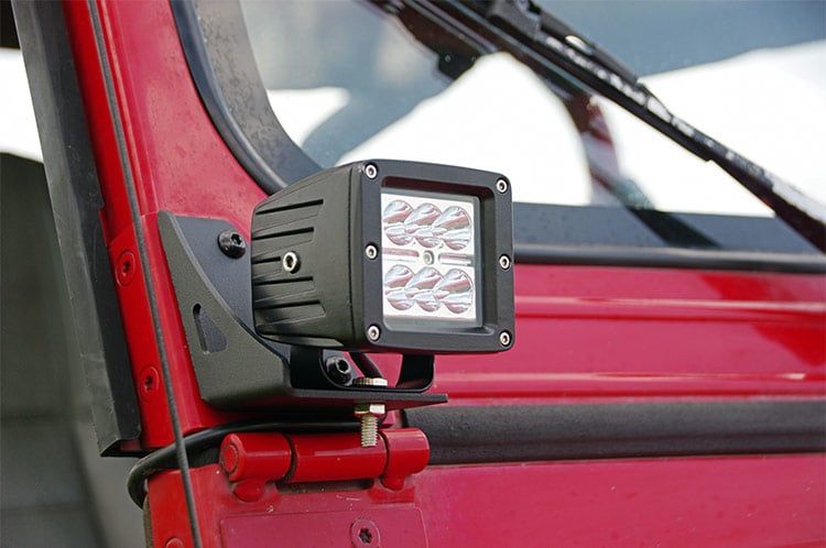 Rough Country LED Light Mount for Jeep Wrangler 4WD