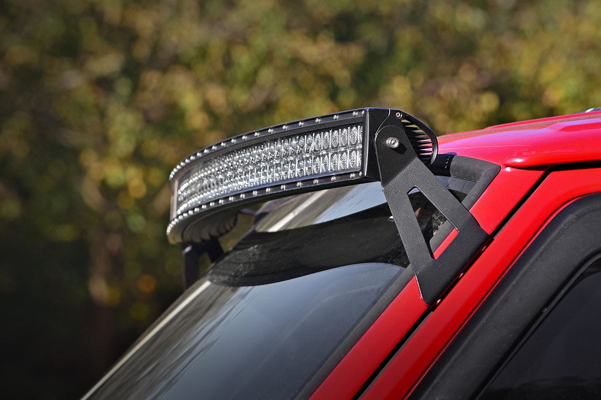 Rough Country 50-Inch Curved LED Light Bar Mounts for 1984-2001 Jeep Cherokee