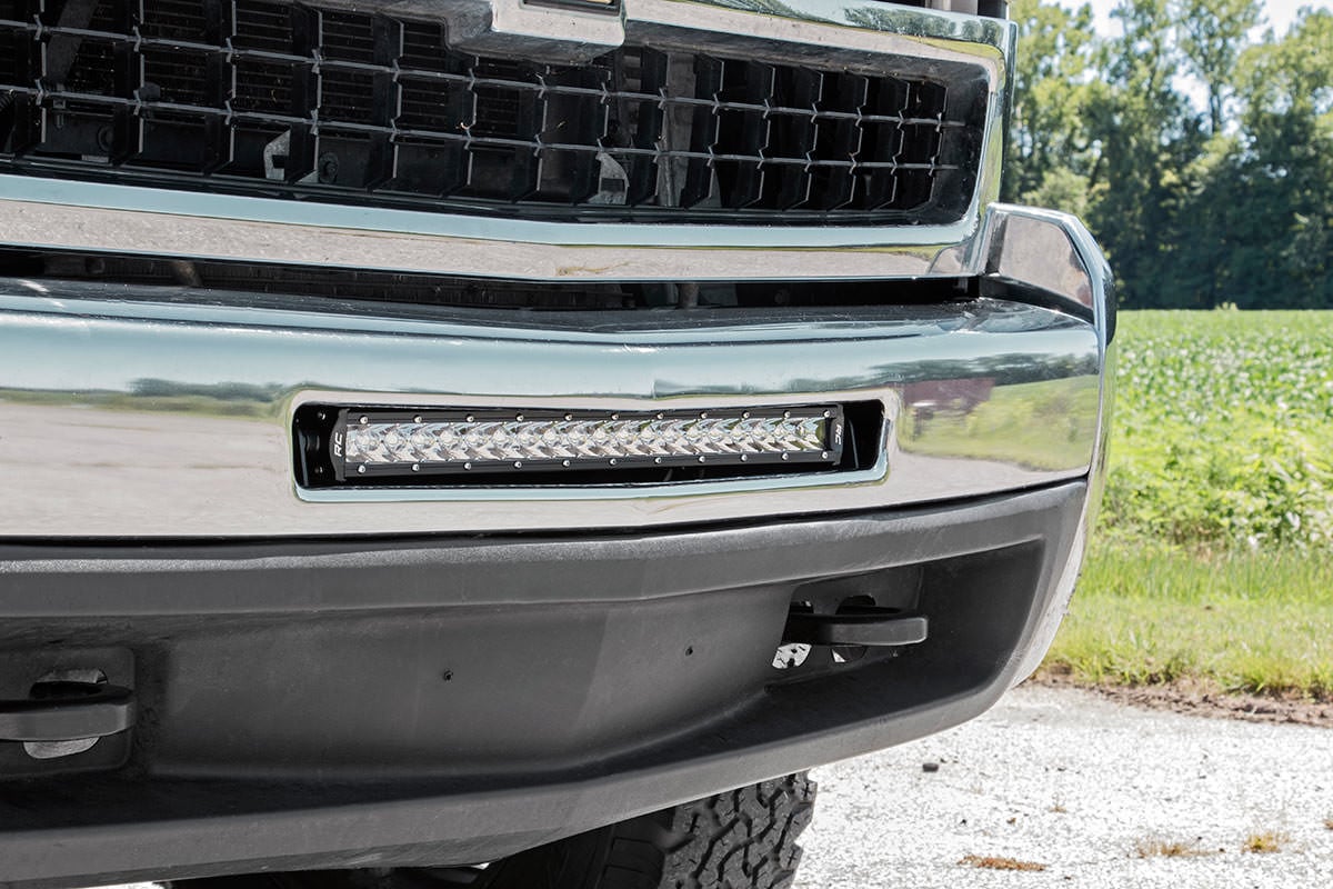 Rough Country 20-Inch Single-Row LED Light Mounts for Silverado 4WD