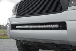 30-Inch LED Light Bar Mounts for Toyota Tacoma (2005–2015) shown installed, Rough Country 70542