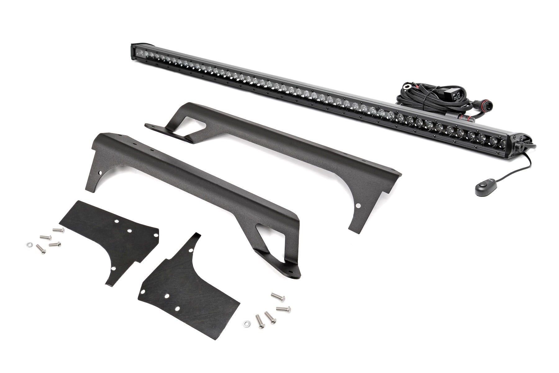 Rough Country 50-Inch Black Series LED Light Bar Kit for Jeep Wrangler