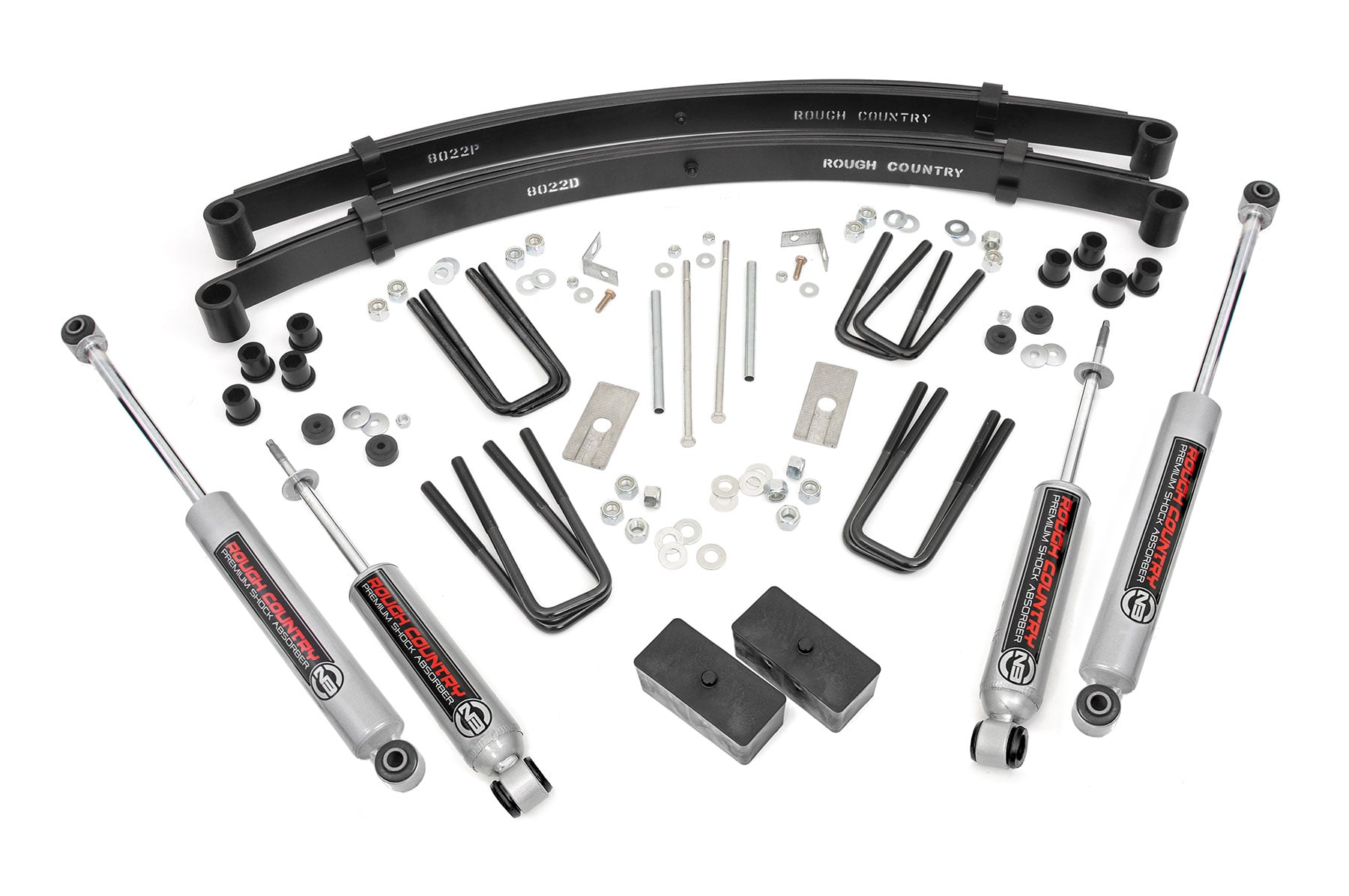 Rough Country 3-Inch Lift Kit with N3 Shocks for 1984–1985 Toyota Pickup 4WD