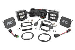 2-Inch Black Series LED Fog Light Kit for Jeep Wrangler (2010-2017), Rough Country 70630