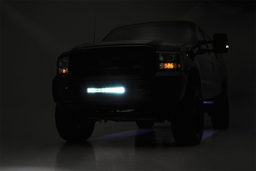 20-Inch LED Light Bar Bumper Kit for Ford Super Duty (2005–2007), view 3, Rough Country 70664DRLA