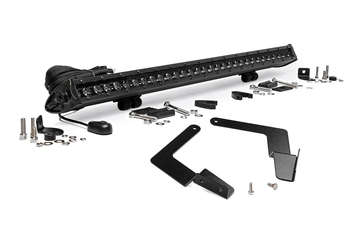 Rough Country 30-Inch Black Series LED Light Bar Kit for 2016–2023 Toyota Tacoma