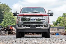 8-Inch Black Series LED Grille Kit for 2017-2019 F-250 Super Duty, view 3, Rough Country 70697