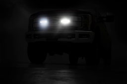 8-Inch Black Series LED Grille Kit for 2017-2019 F-250 Super Duty, view 4, Rough Country 70697