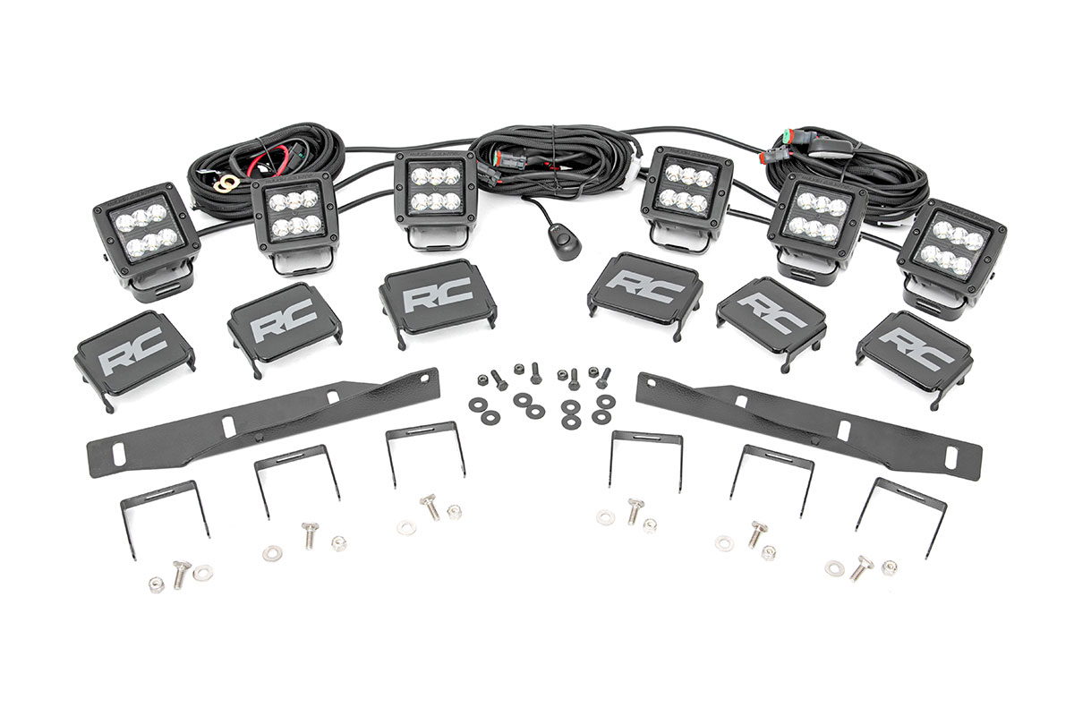 Black Series LED Fog Light Kit for Ford F-150 Raptor (2017-2020), Rough Country 70700