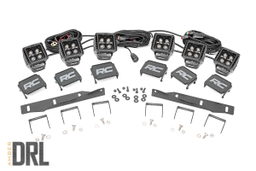 Black Series LED Fog Light Kit for 2017-2020 F-150 Raptor 4WD, Rough Country 70700DRLA
