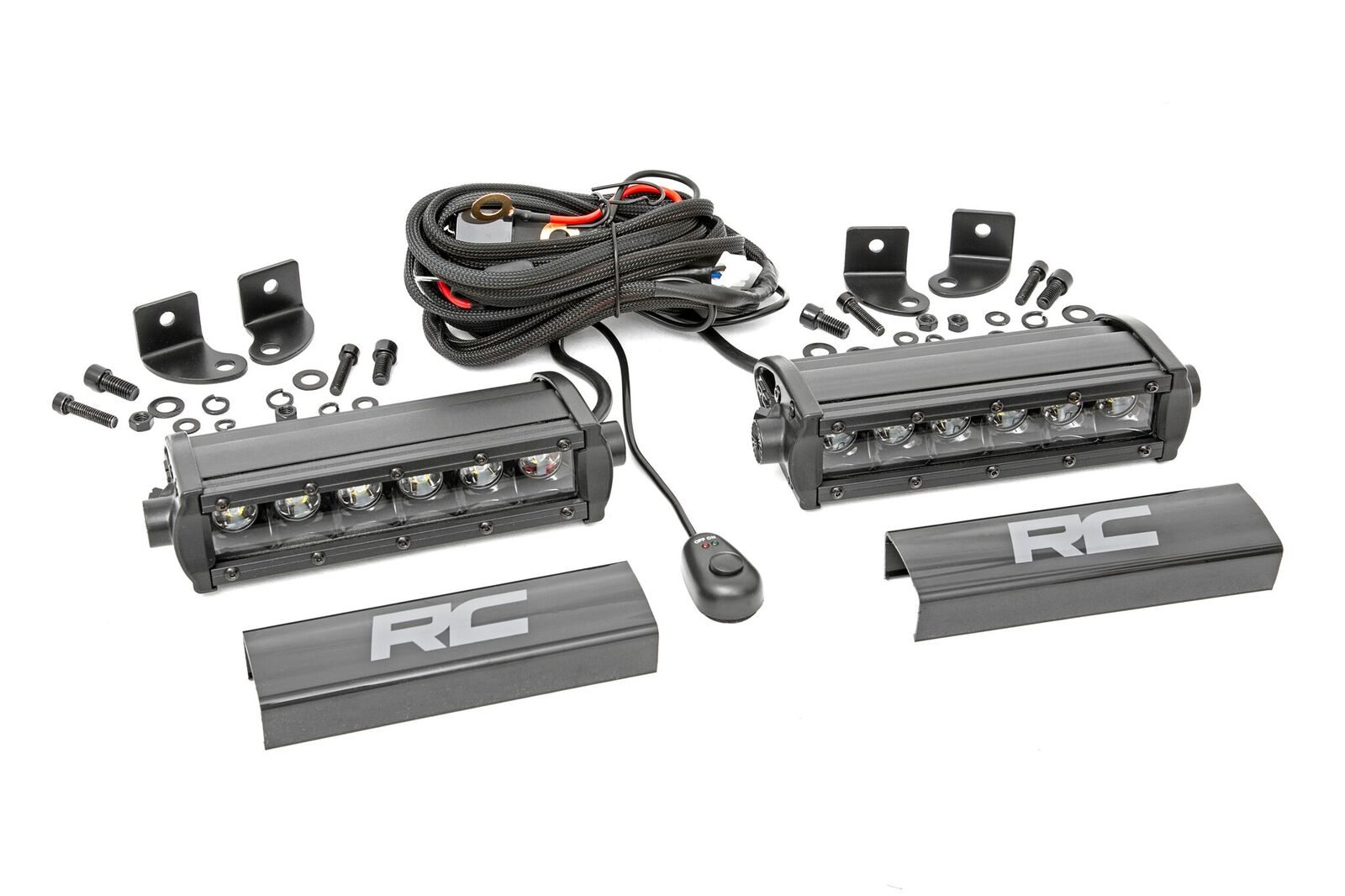 Rough Country 6-Inch Black Series Single-Row LED Light Bar
