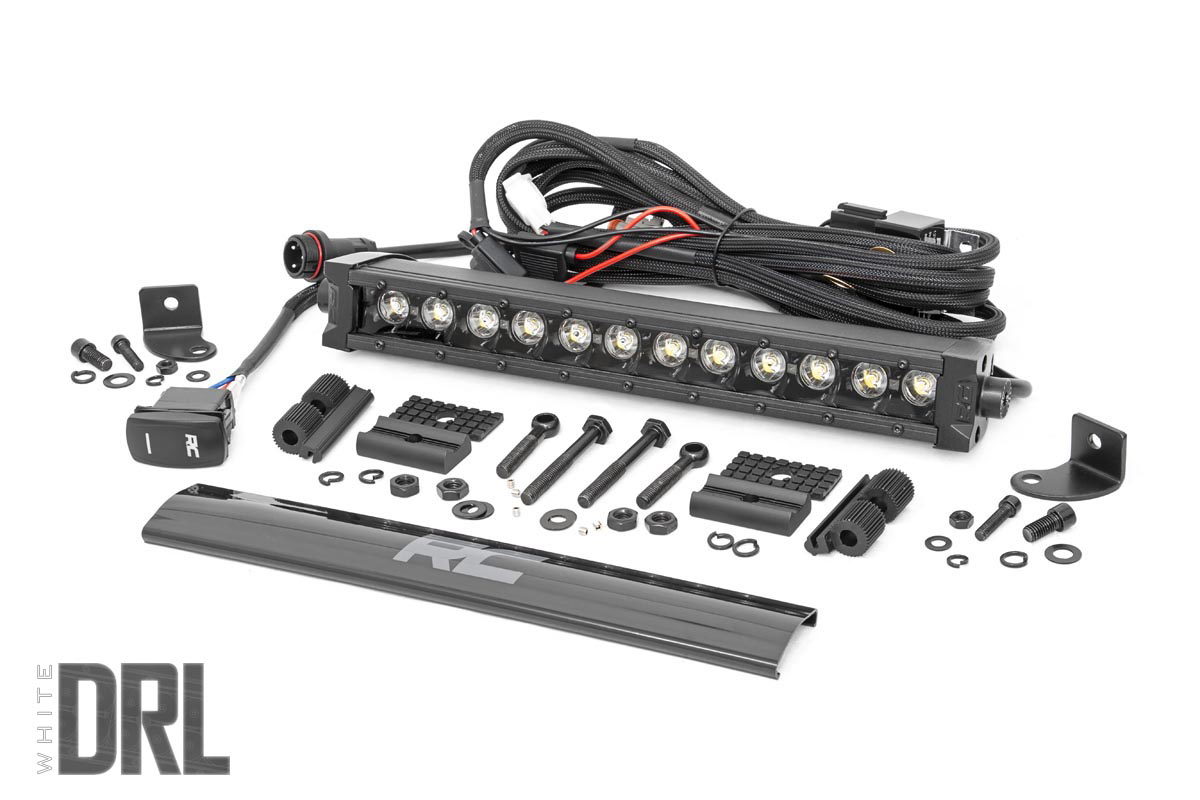 Rough Country 12-Inch Black Series LED Light Bar with Amber DRL