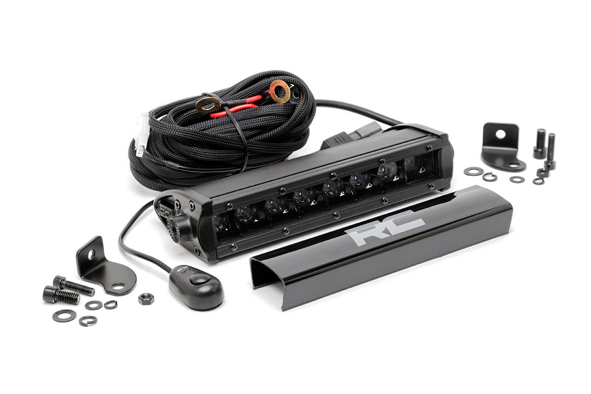 Rough Country 8-Inch Black Series LED Light Bar — 30-Degree Spot Beam