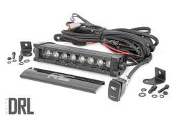 8-Inch Black Series LED Light Bar with Amber DRL, Rough Country 70718BLDRLA