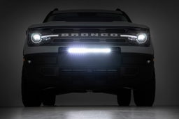 20-Inch Black Series LED Light Bar with Amber DRL, view 5, Rough Country 70720BLDRLA