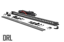 30-Inch Black Series Single-Row LED Light Bar with DRL, view 2, Rough Country 70730BLDRL