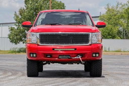 2-Inch Black Series LED Fog Light Kit with White DRL for Silverado, view 3, Rough Country 70762DRL
