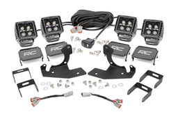 Black Series Amber DRL Fog Light Kit for Silverado 1500 and HD, Rough Country 70762DRLA