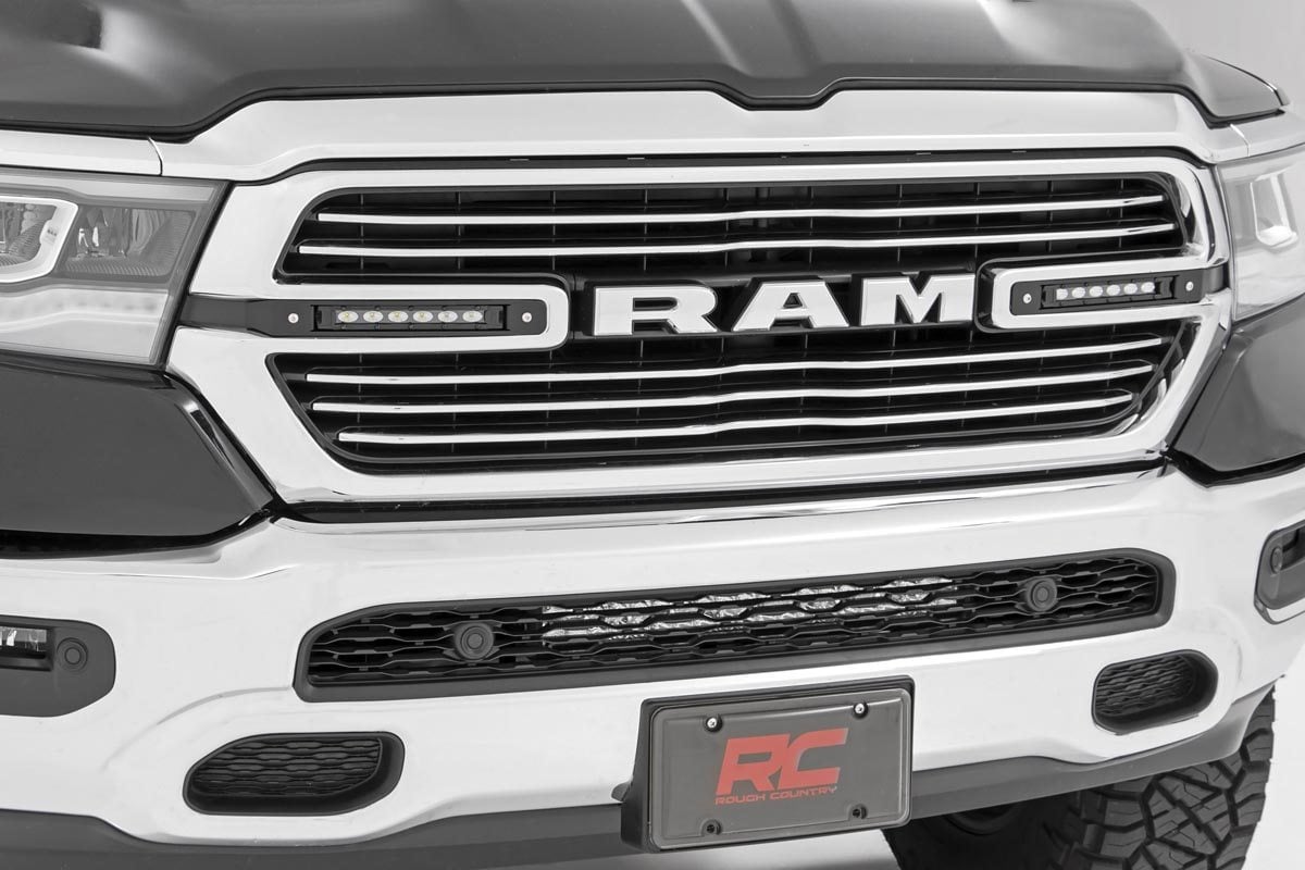 Rough Country Dual 6-Inch Black Series LED Grille Kit for Ram 1500