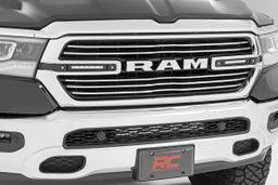 Dual 6-Inch Chrome Series LED Grille Kit for Ram 1500 (2019–2024) shown installed, Rough Country 70784