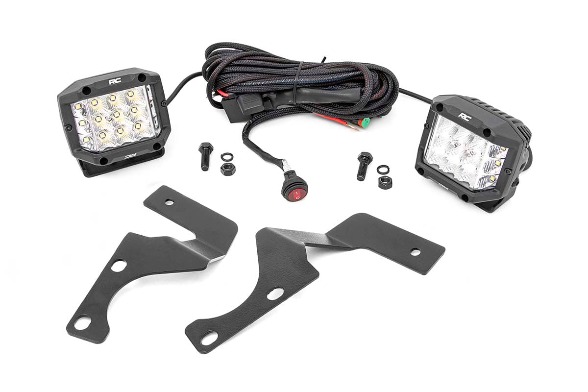Rough Country 3-Inch Chrome Series Ditch Light Kit for 2010–2020 Toyota 4Runner