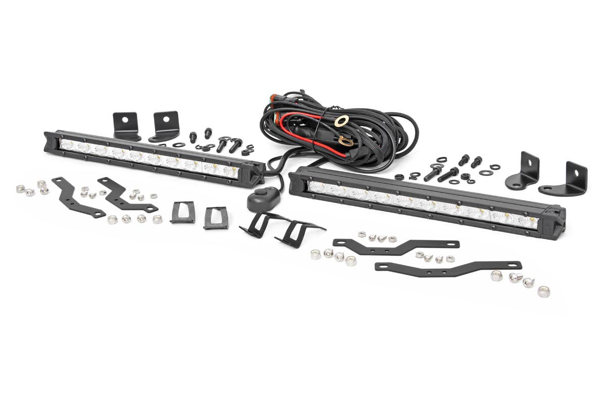 Rough Country Dual 10-Inch Chrome Series LED Grille Kit for Ford F-150
