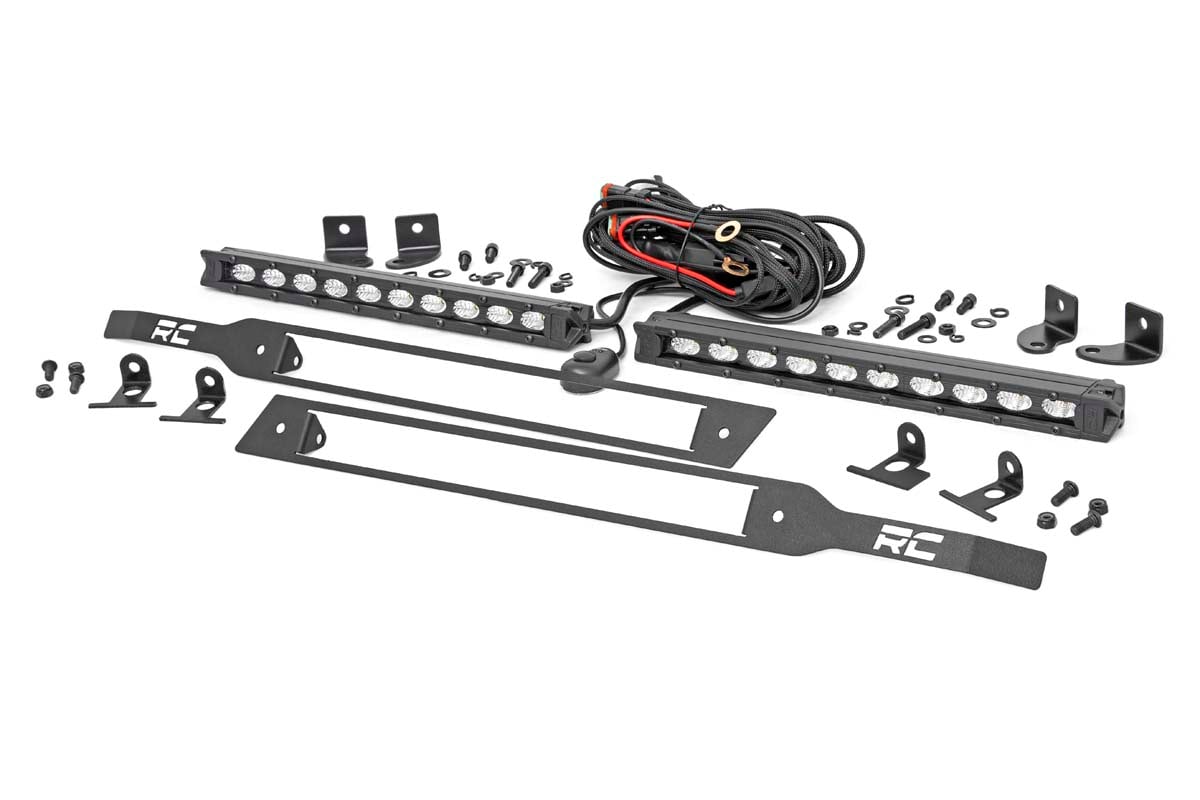 Rough Country Dual 10-Inch Black Series Grille Kit for Silverado 1500