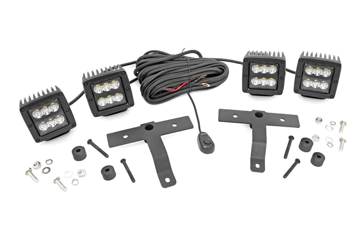 Rough Country Quad Cube Light Kit for Jeep Wrangler 4WD