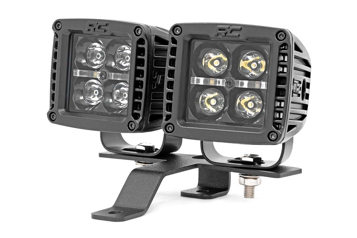 Rough Country Amber DRL Quad Cube Light Kit for Jeep Wrangler