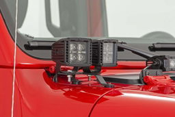 Cool White DRL Quad Cube Light Kit for Jeep Wrangler, view 6, Rough Country 70824