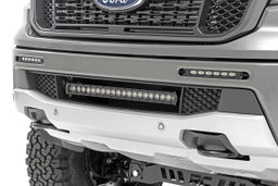 6-Inch Black Series LED Light Bar Kit for 2019–2023 Ford Ranger shown installed, Rough Country 70829