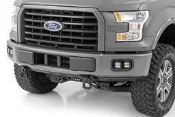 Dual 2-Inch Black Series LED Fog Light Kit for F-150 (2015–2017), view 2, Rough Country 70831