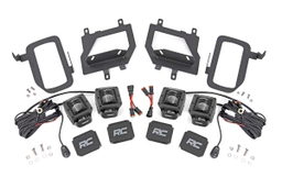 Dual 2-Inch Black Series LED Fog Light Kit for F-150 (2015–2017), Rough Country 70831