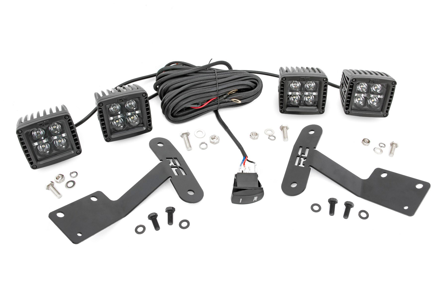 Rough Country Ditch Light Kit with Black Series LED Pods for Toyota Tundra