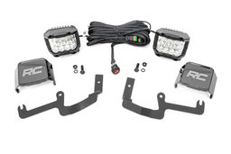 Chrome Series 3-Inch LED Ditch Light Kit for Silverado 1500, Rough Country 70845